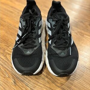 Adidas Men's Black and White Athletic Shoes